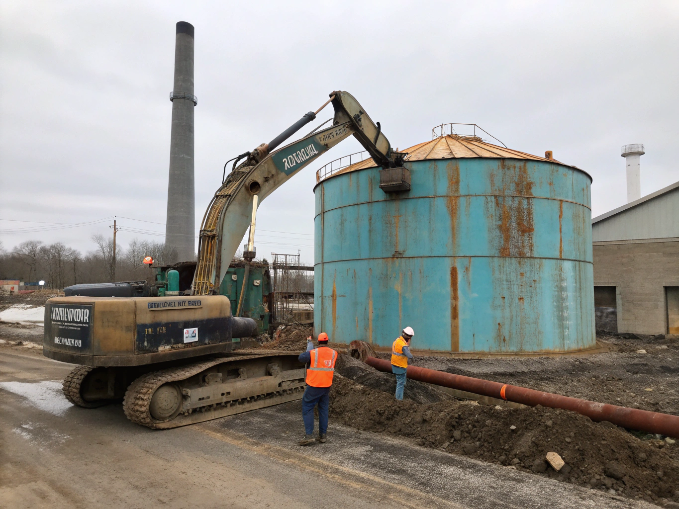 K3 Septic Services team installing a new septic tank in South Carolina